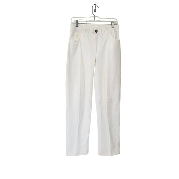 neon buddha Pants - Neon Buddha White Pull-On Tapered Leg Jeans Style Pants
